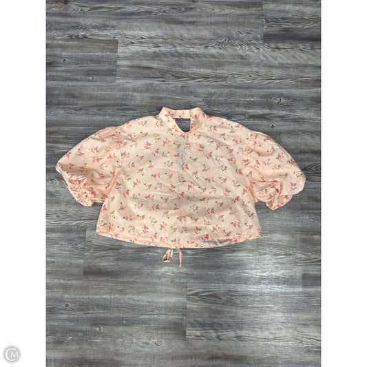 Top Short Sleeve By Anthropologie In Pink, Size: S