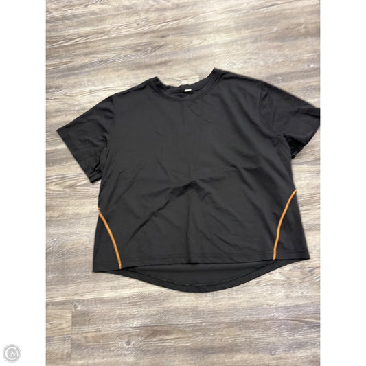 Athletic Top Short Sleeve By Lululemon In Black, Size: M