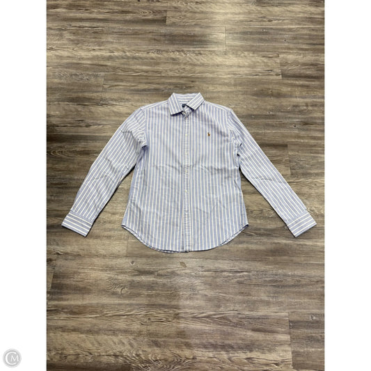 Top Long Sleeve By Polo Ralph Lauren In Blue, Size: 8