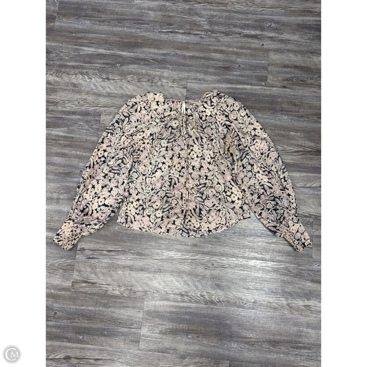Top Long Sleeve By Anthropologie In Floral Print, Size: S