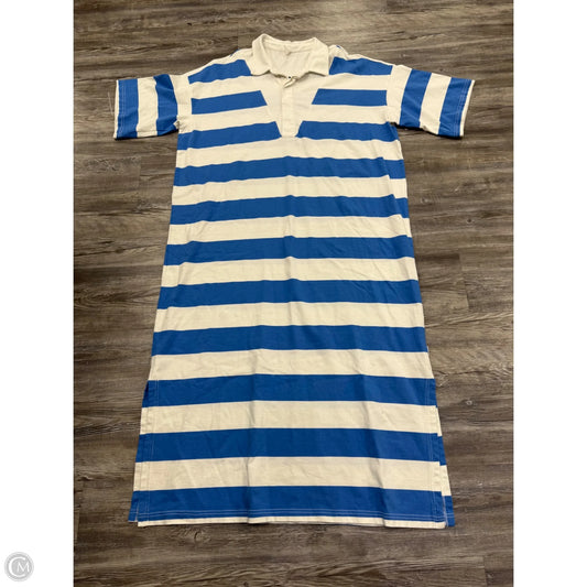 Dress Casual Maxi By Daily Practice By Anthropologie In Blue & White, Size: L