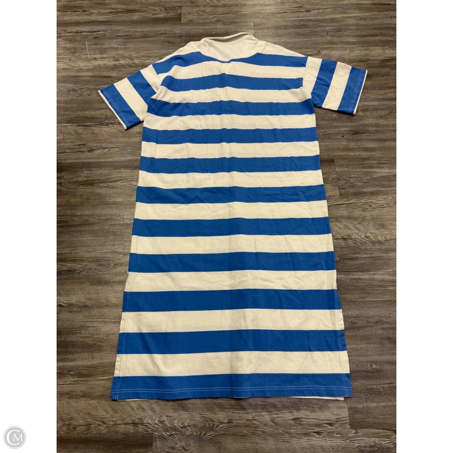 Dress Casual Maxi By Daily Practice By Anthropologie In Blue & White, Size: L