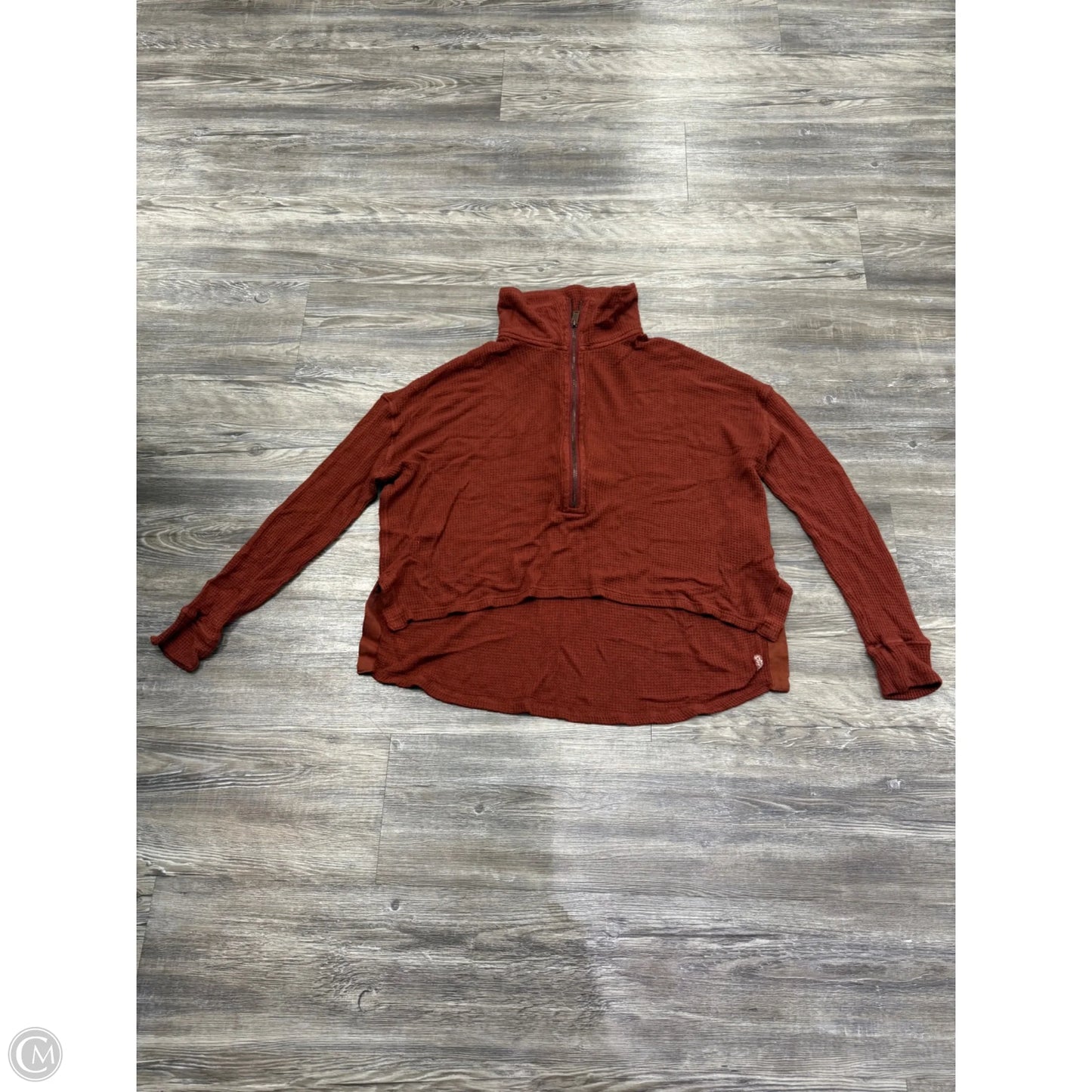 Athletic Top Long Sleeve Crewneck By Free People In Orange, Size: S