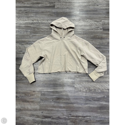 Athletic Sweatshirt Hoodie By Free People In Tan, Size: M