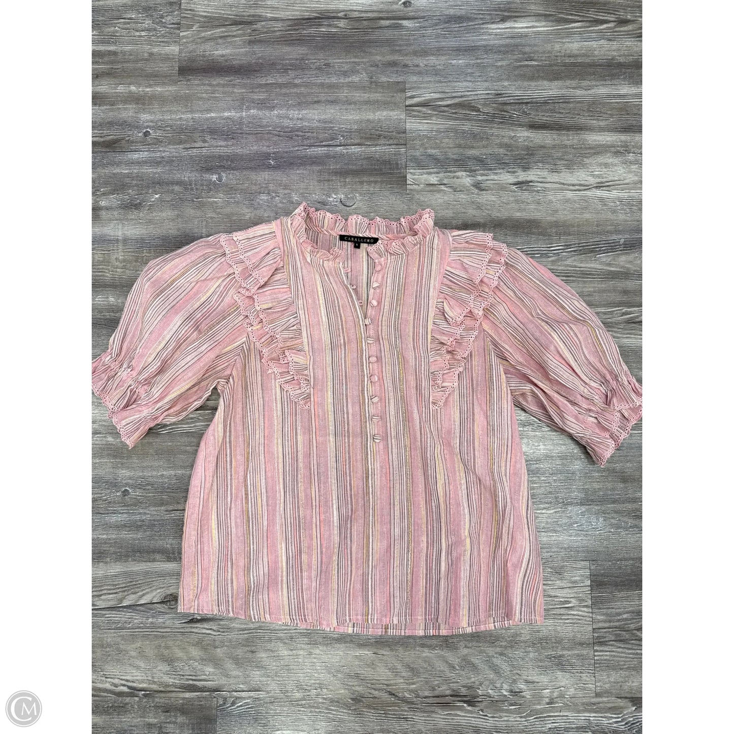 Top Short Sleeve By Caballero In Pink