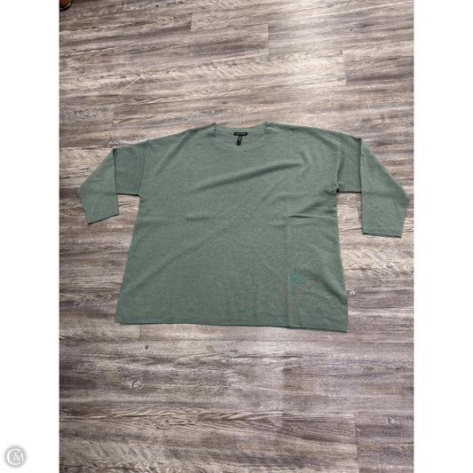 Sweater By Eileen Fisher In Green, Size: 2x