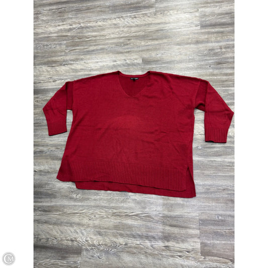 Sweater By Eileen Fisher In Red, Size: 1x