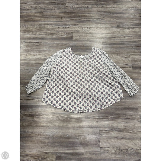 Top Long Sleeve By J. Jill In White, Size: 2x