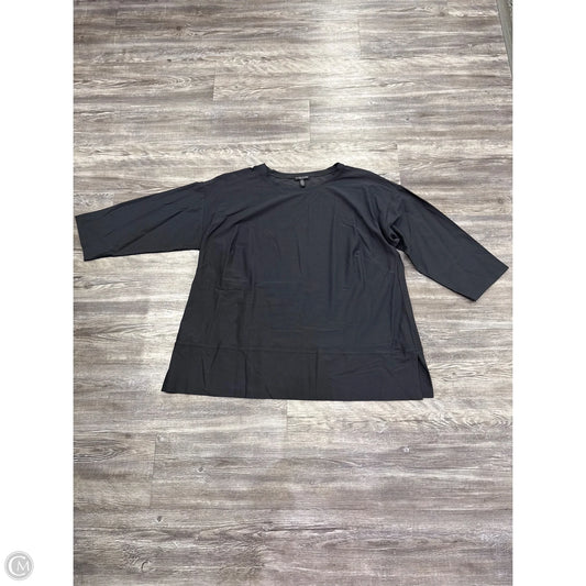 Top 3/4 Sleeve By Eileen Fisher In Grey, Size: 1x