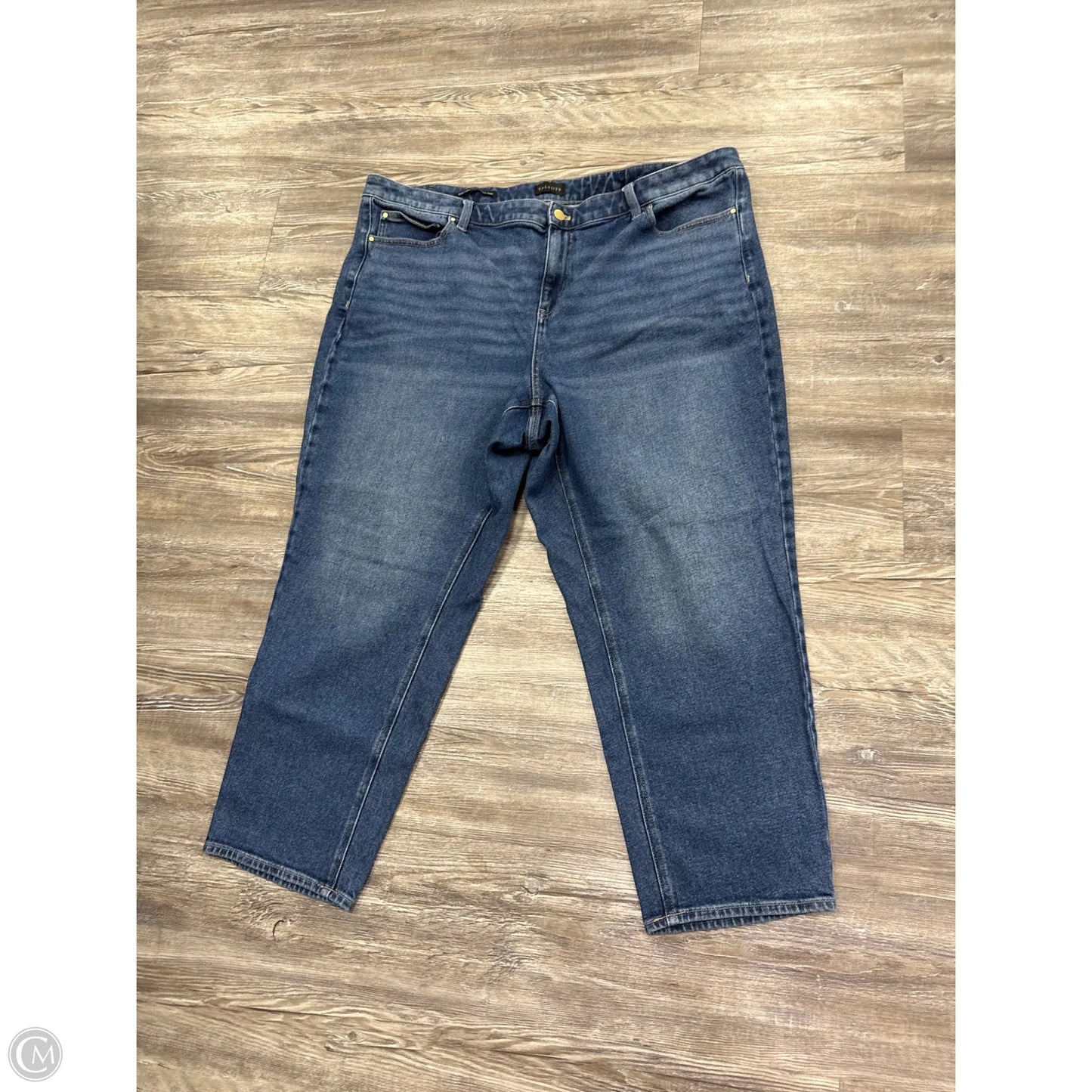 Jeans Straight By Talbots In Blue Denim, Size: 20