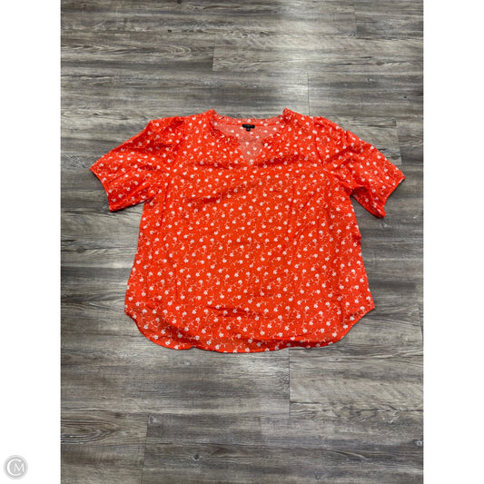 Top Short Sleeve By Talbots In Orange, Size: 2x