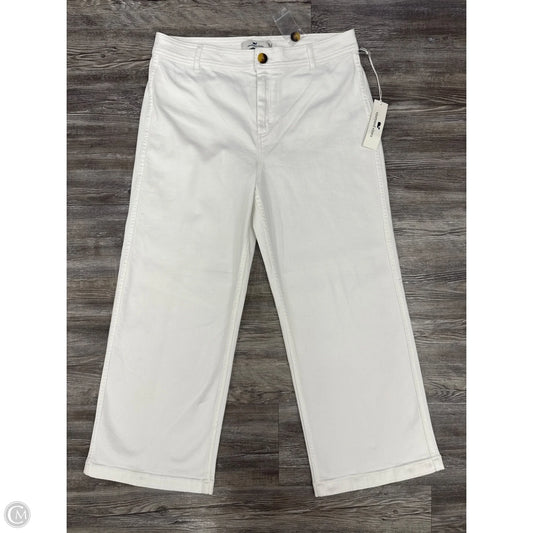 Jeans Wide Leg By Vineyard Vines In White Denim, Size: 10