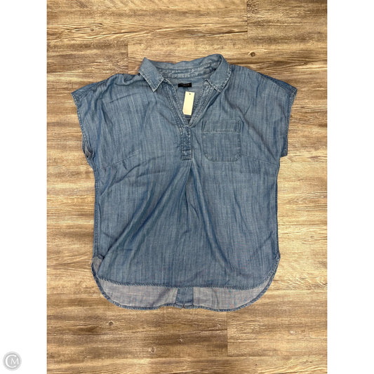 Top Short Sleeve By Talbots In Blue Denim, Size: Mp
