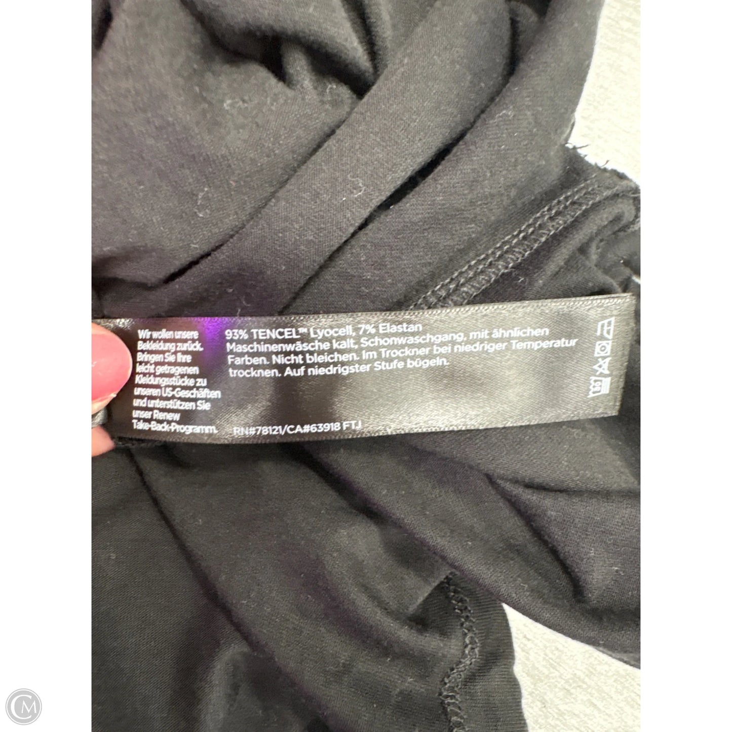 Top Short Sleeve By Eileen Fisher In Black, Size: Xsp