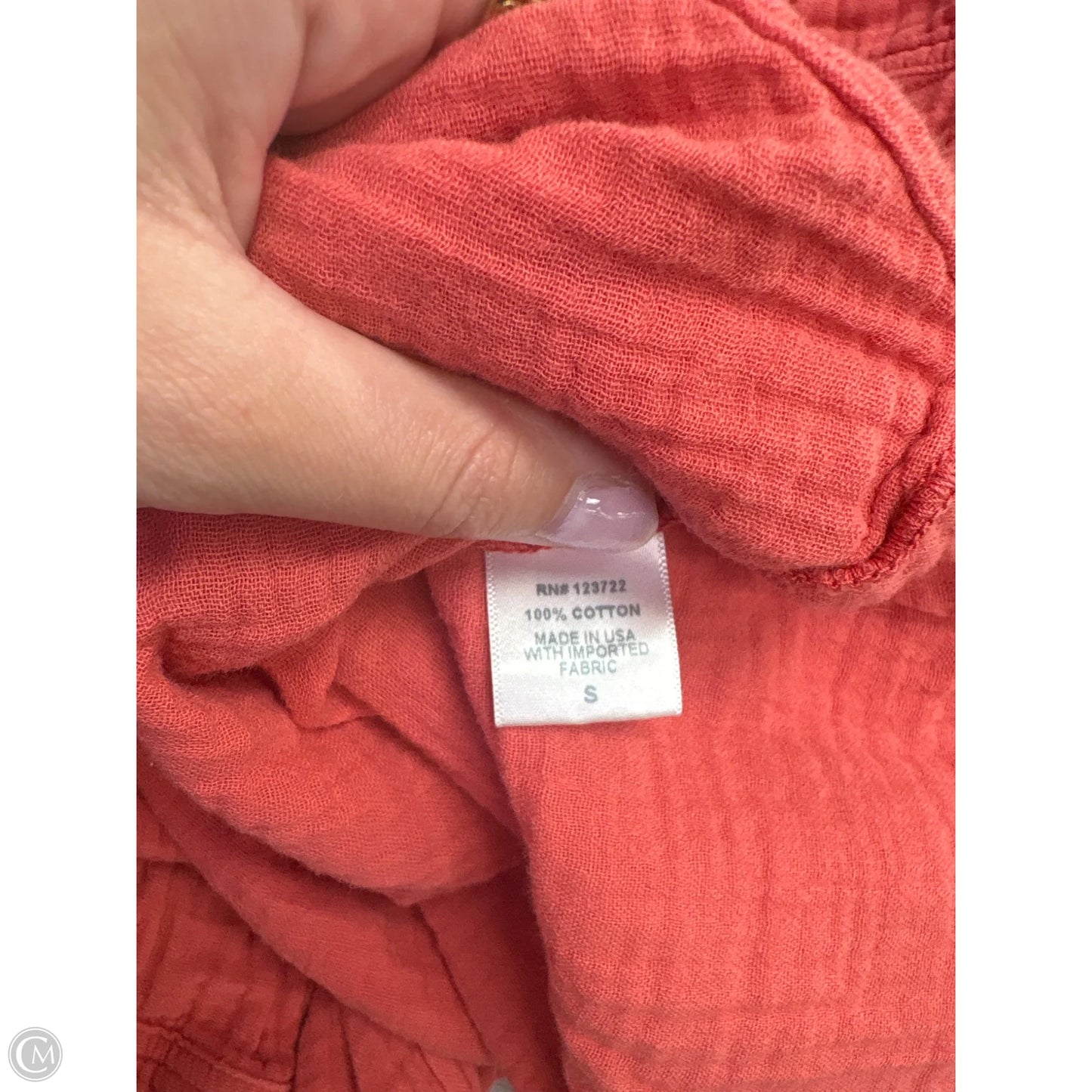Top Long Sleeve By Xirena In Coral, Size: S