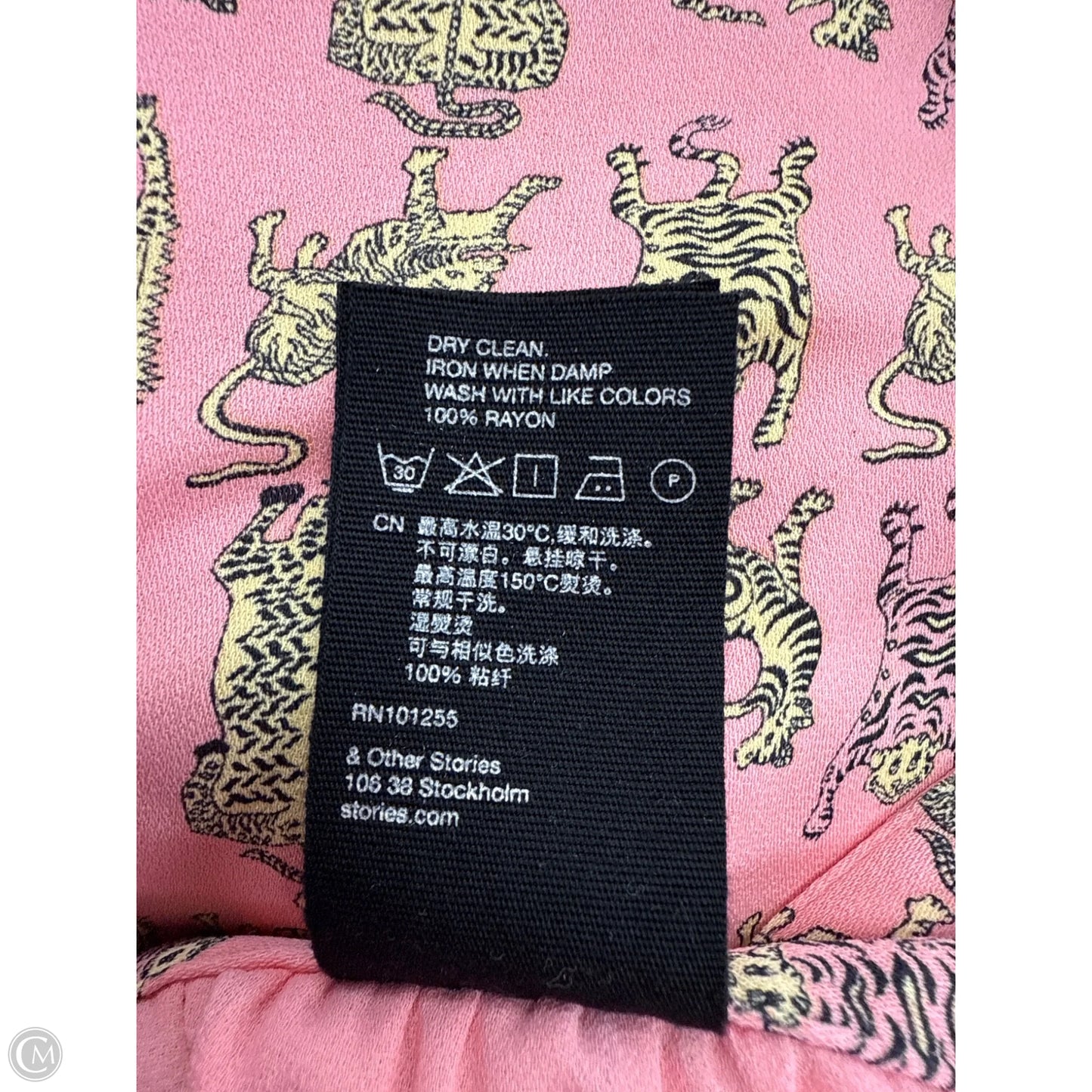Skirt Midi By Cmc In Pink & Yellow, Size: 10