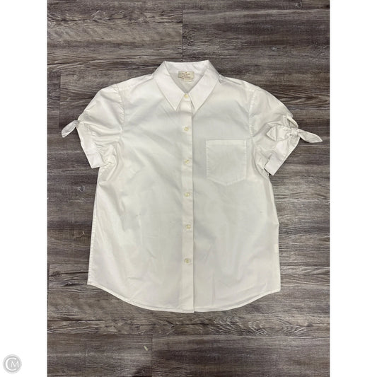 Top Short Sleeve Designer By Kate Spade In White, Size: L