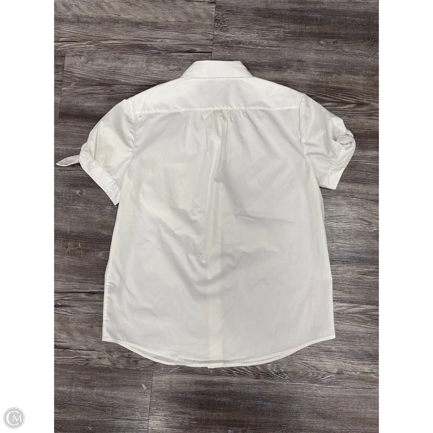 Top Short Sleeve Designer By Kate Spade In White, Size: L