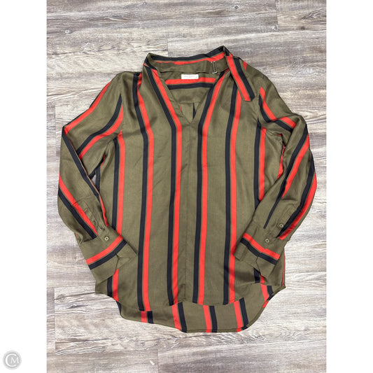 Top Long Sleeve By Equipment In Green, Size: L