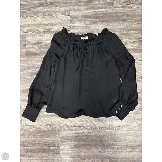 Top Long Sleeve By Frame In Black, Size: L