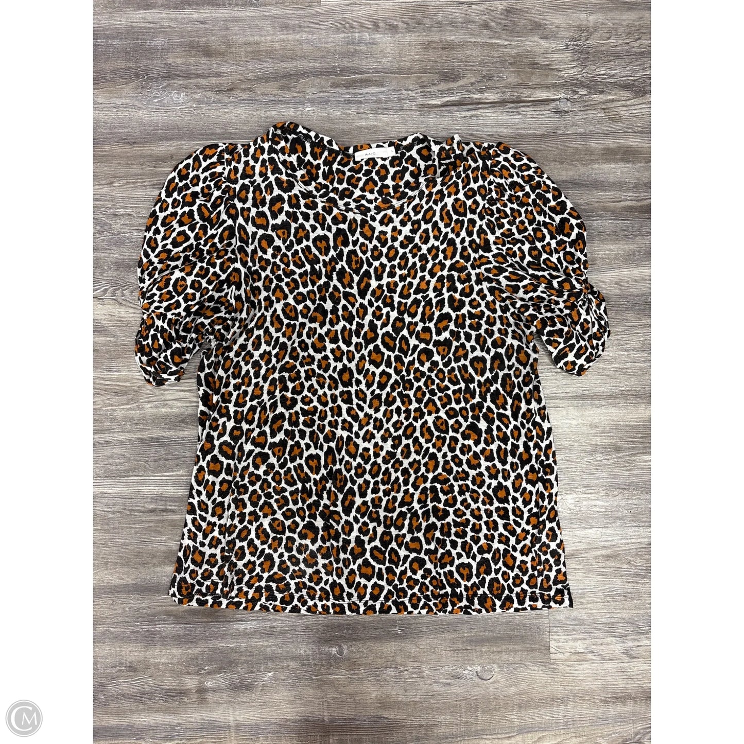 Top Short Sleeve By Alc In Animal Print, Size: L