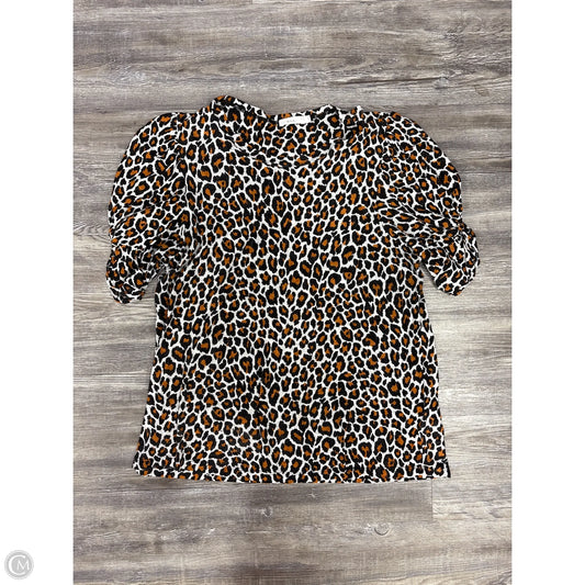 Top Short Sleeve By Alc In Animal Print, Size: L