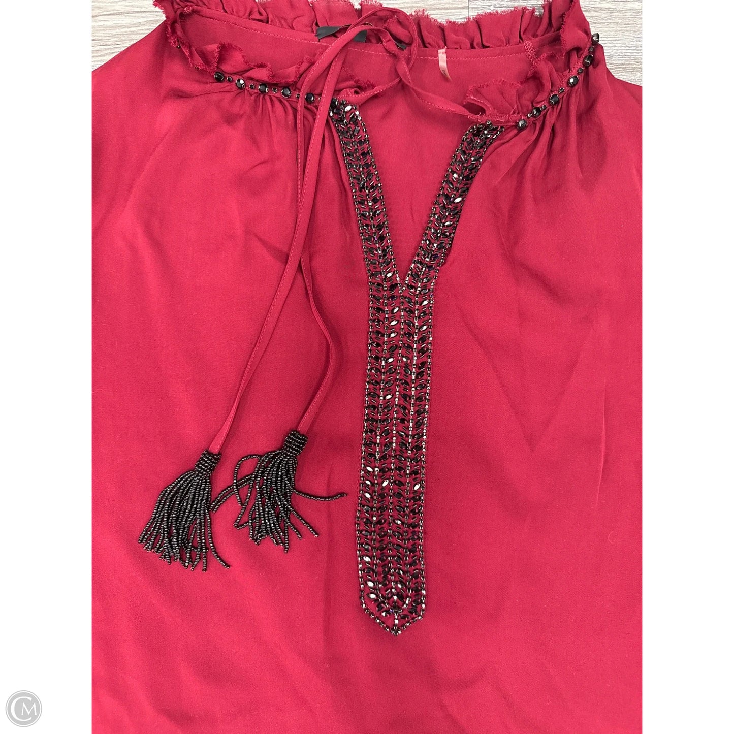 Top Long Sleeve By Cma In Red, Size: Xl