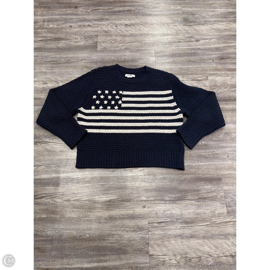 Sweater By Re/Done In Blue & White, Size: M