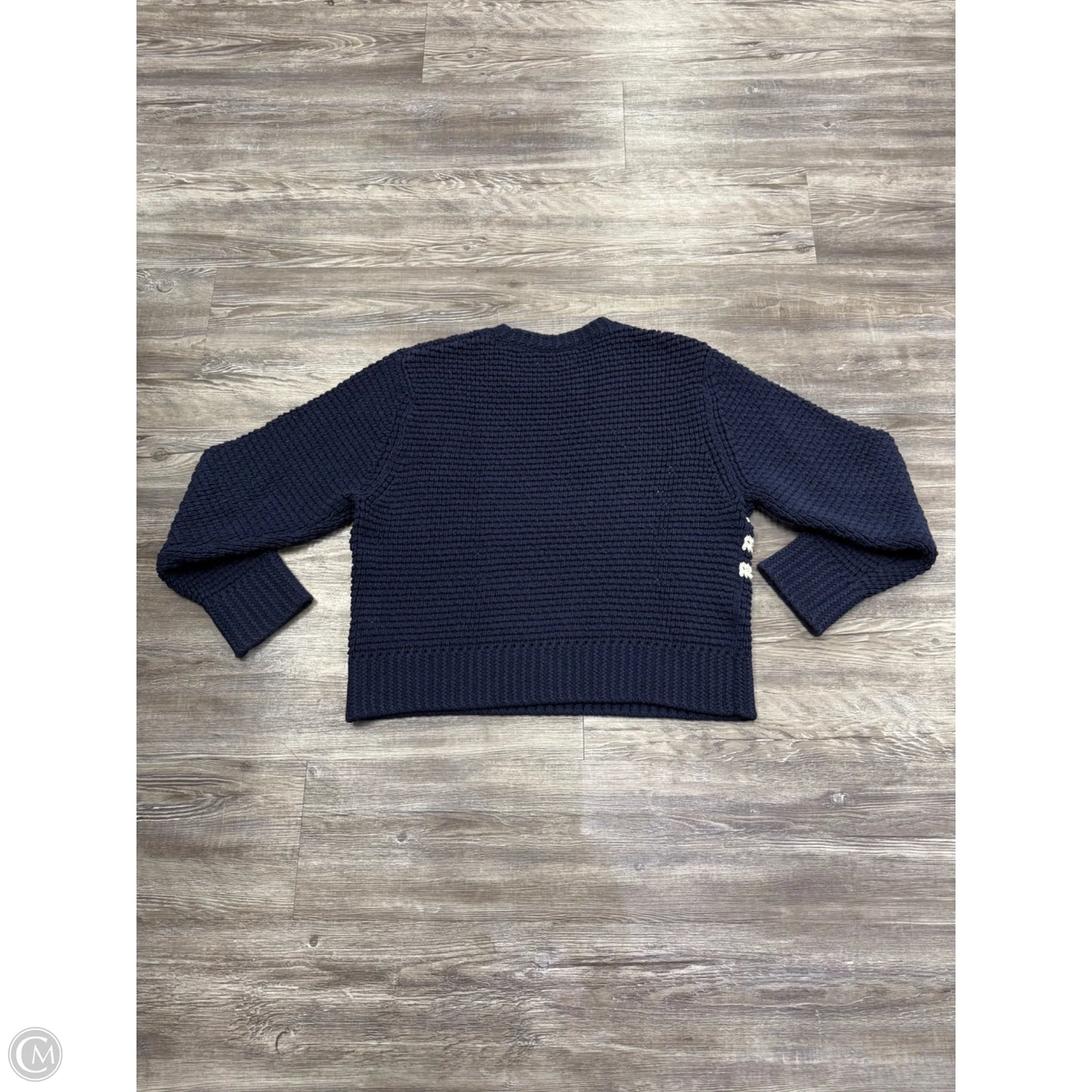 Sweater By Re/Done In Blue & White, Size: M