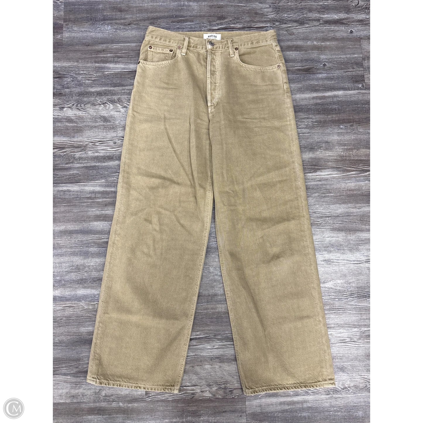 Jeans Wide Leg By Agolde In Tan Denim, Size: 6
