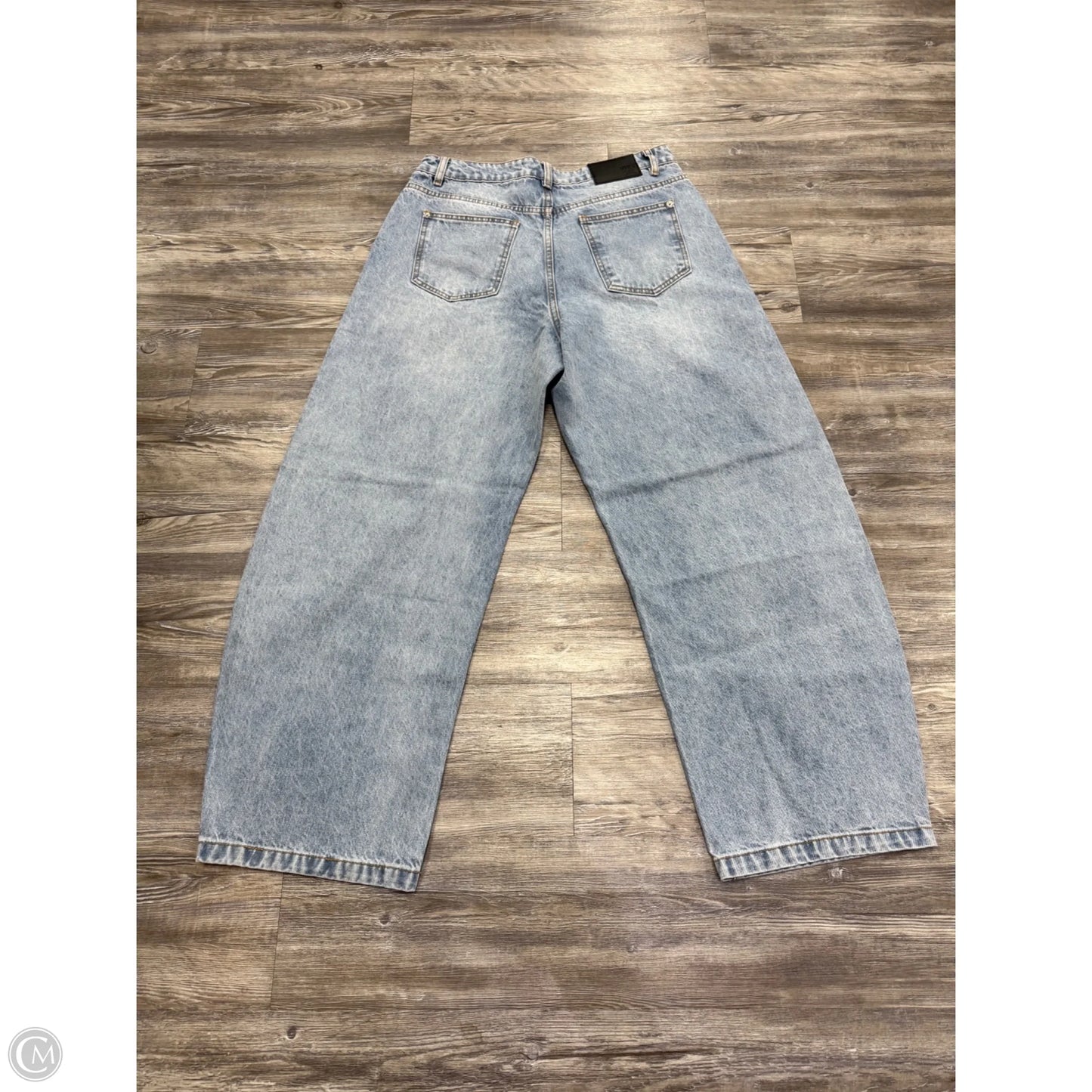 Jeans Wide Leg By VRG GIRL In Blue Denim, Size: 12