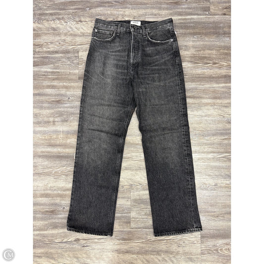 Jeans Boyfriend By Agolde In Black Denim, Size: 4