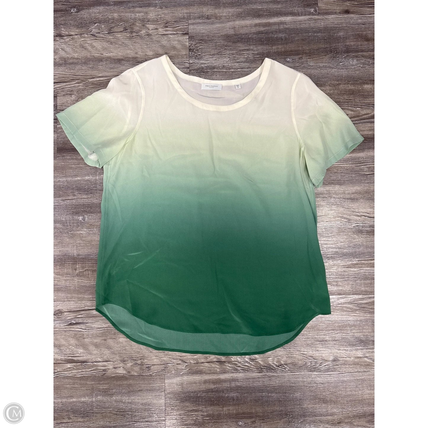 Top Short Sleeve By Equipment In Green, Size: Xl