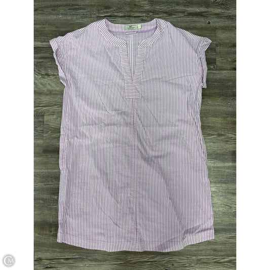 Dress Casual Short By Vineyard Vines In Purple & White, Size: L