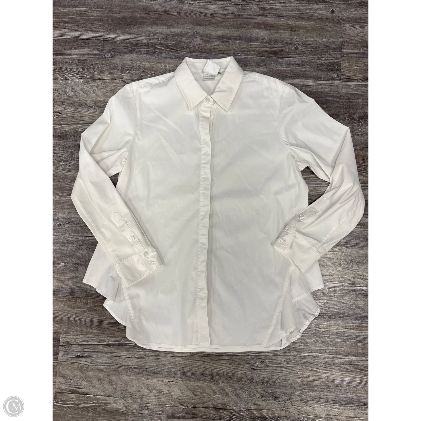 Top Long Sleeve By Finley In White, Size: Xl