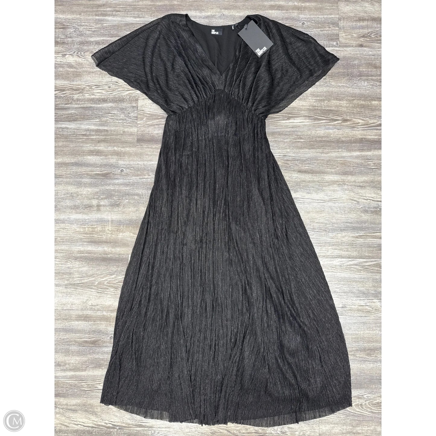 Dress Casual Midi By Cmb In Black & Silver, Size: S