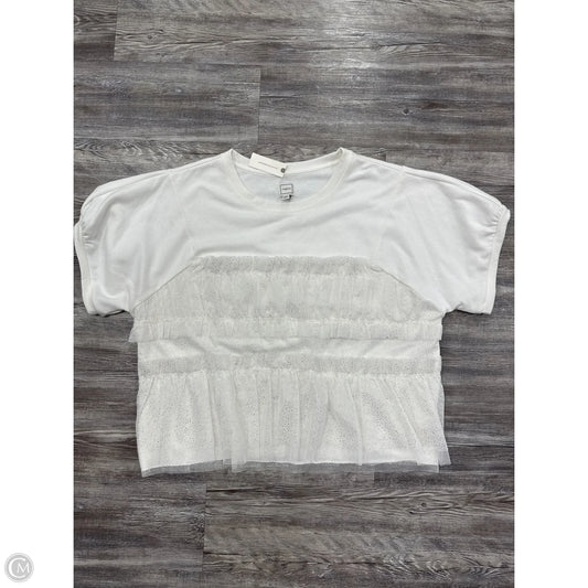 Top Short Sleeve By Maeve In White, Size: Xl