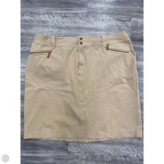 Skirt Mini & Short By Lauren By Ralph Lauren In Tan, Size: 22