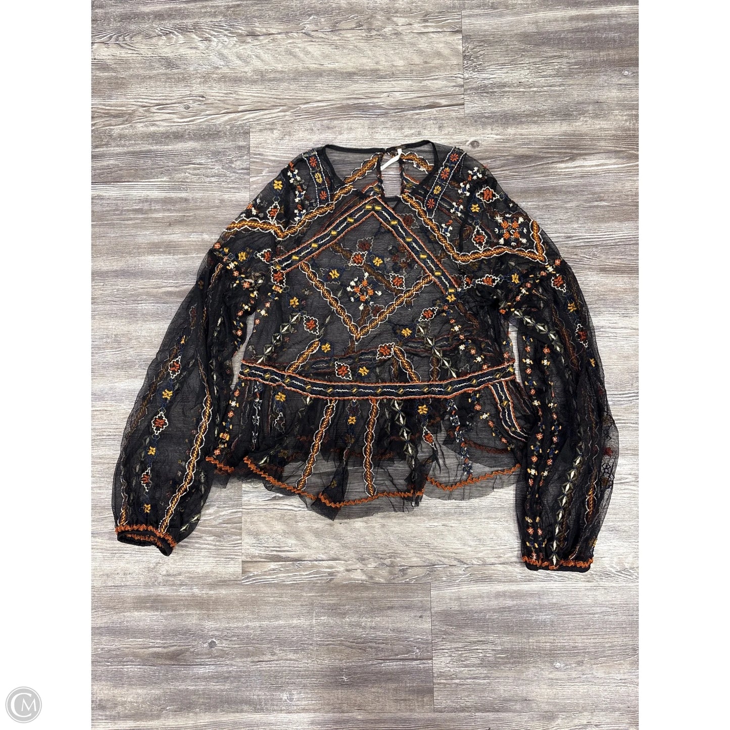 Top Long Sleeve By Free People In Black, Size: S