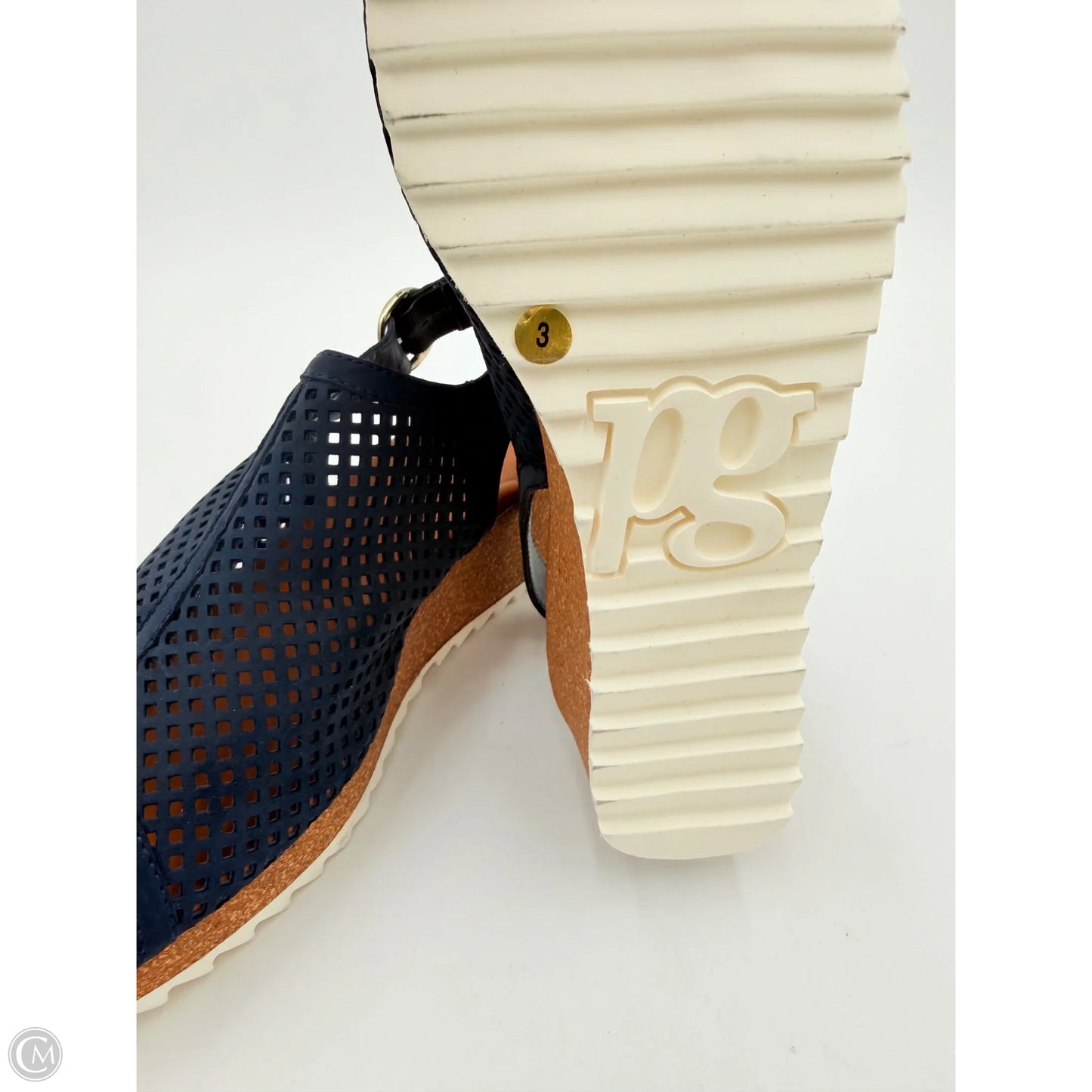 Sandals Heels Wedge By Paul Green In Navy, Size: 5.5