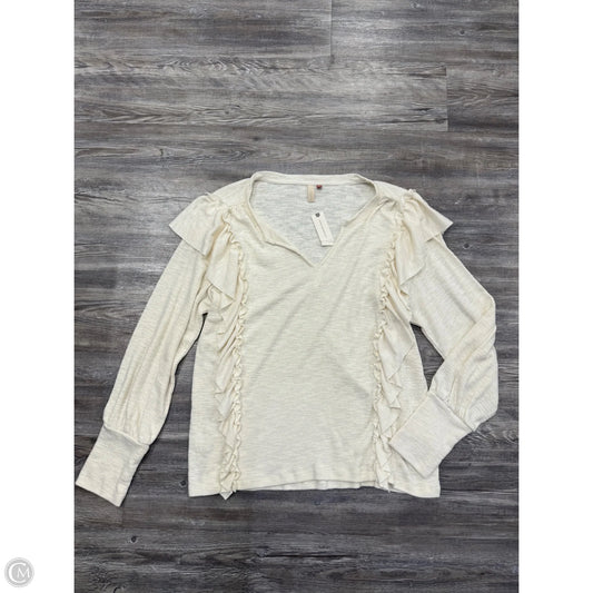 Top Long Sleeve By Pilcro In White, Size: Xl