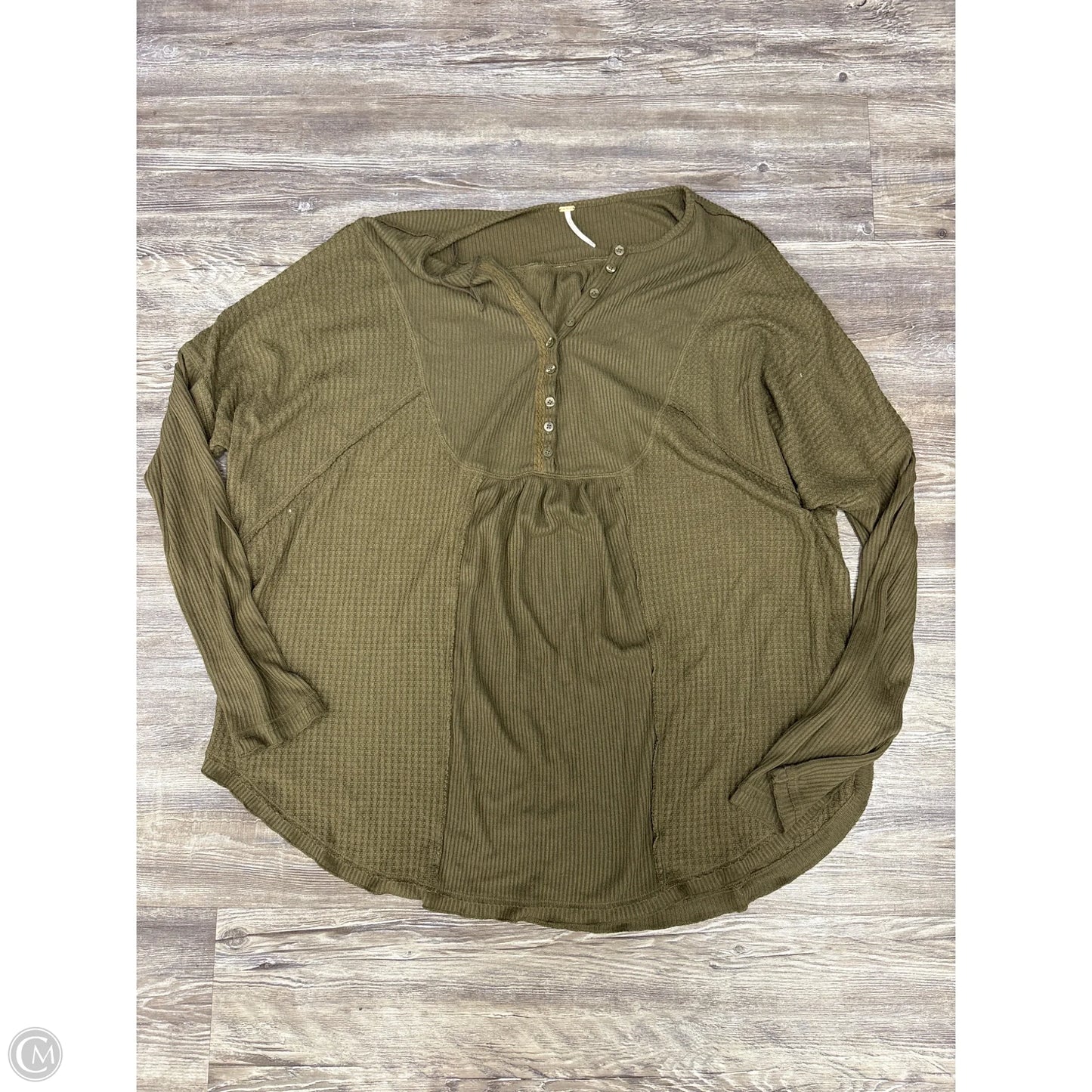 Top Long Sleeve By Free People In Green, Size: Xl