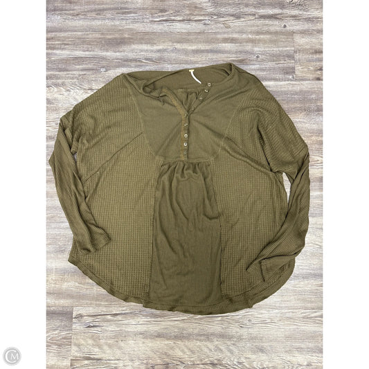 Top Long Sleeve By Free People In Green, Size: Xl