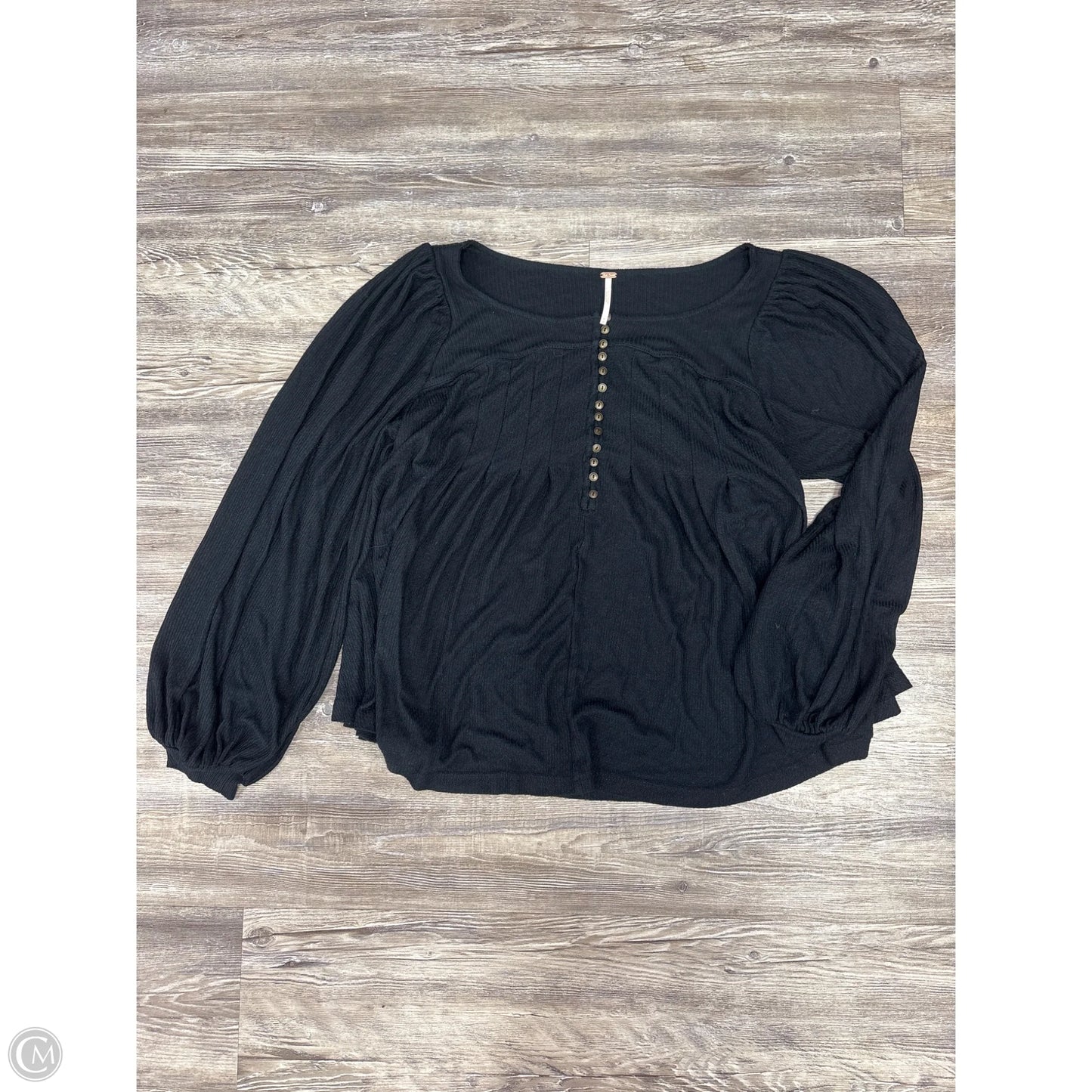 Top Long Sleeve By Free People In Black, Size: M
