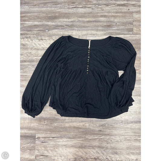 Top Long Sleeve By Free People In Black, Size: M