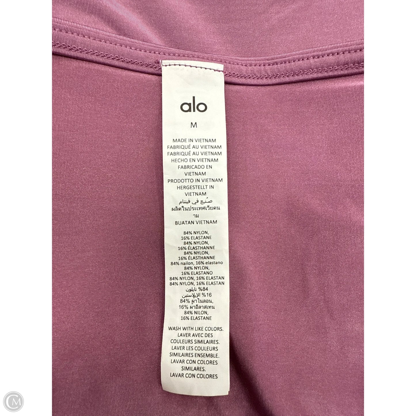 Athletic Top Short Sleeve By Alo In Pink, Size: M