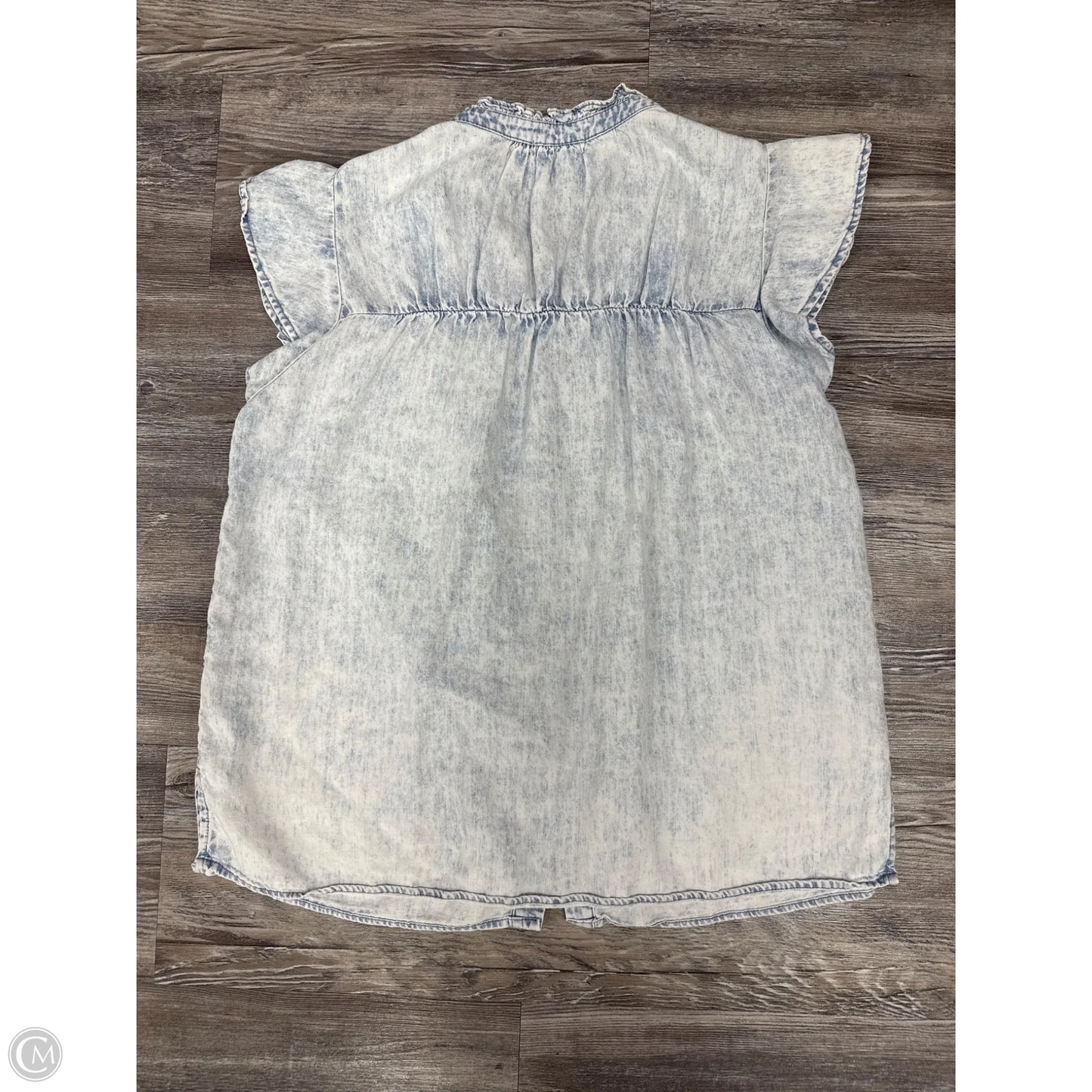 Top Short Sleeve By Rails In Blue Denim, Size: S