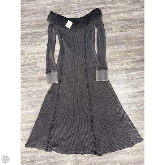 Dress Casual Midi By Free People In Grey, Size: M