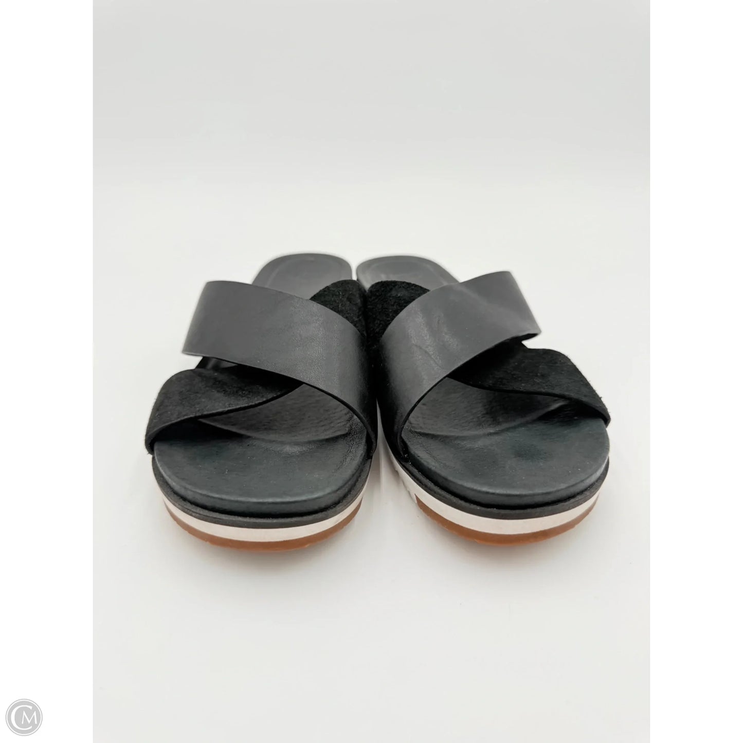 Sandals Flats By Ugg In Black, Size: 8.5