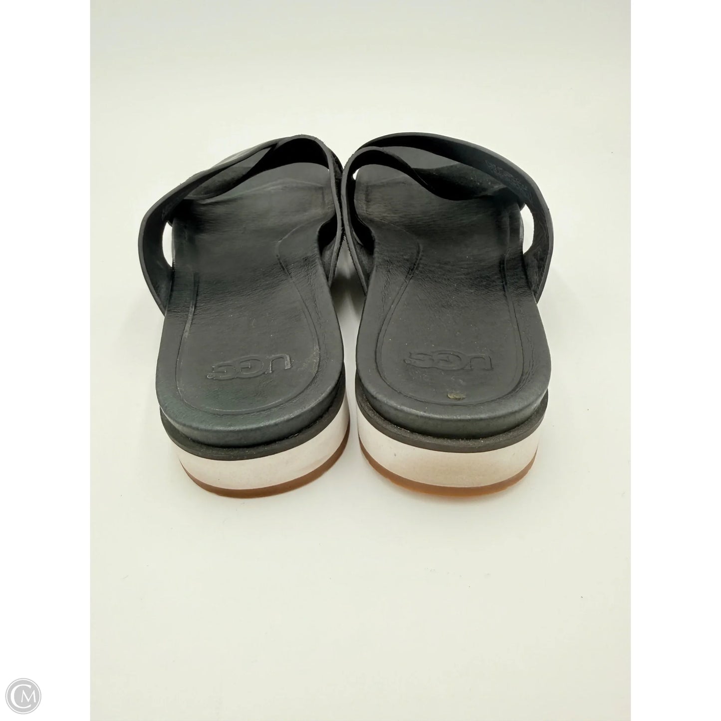 Sandals Flats By Ugg In Black, Size: 8.5
